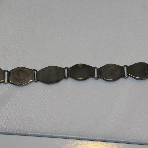Vintage Silver tone Stone Bracelet Boho Inspired - Picture 4 of 8